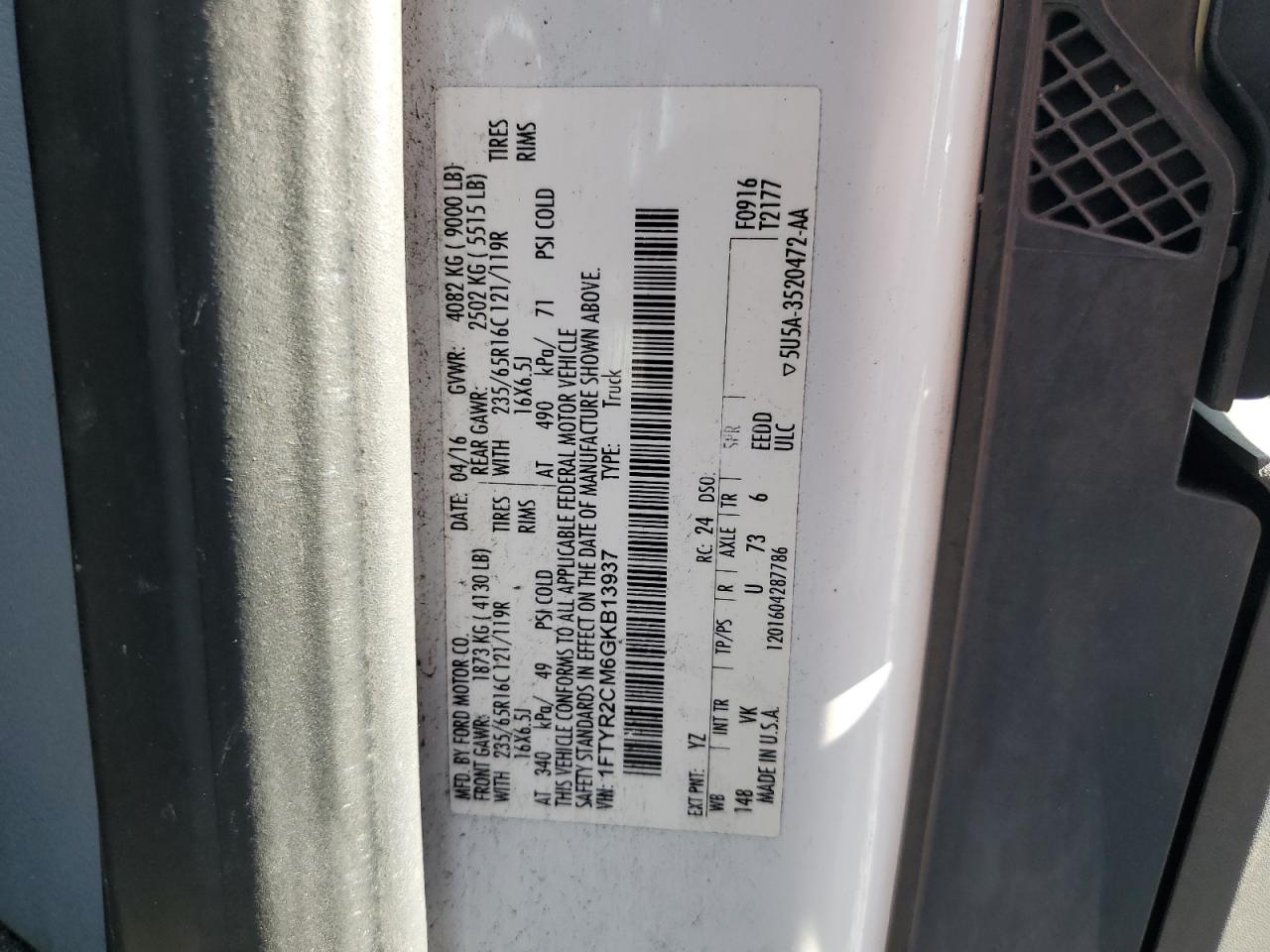 FORD TRANSIT 2016 — 13