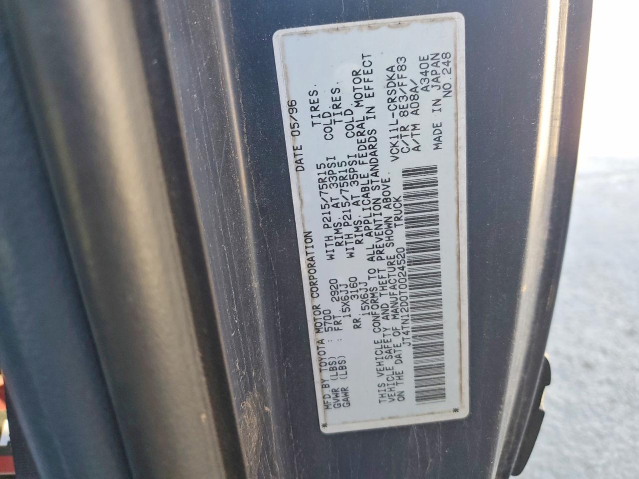 TOYOTA T100 1996 — 13