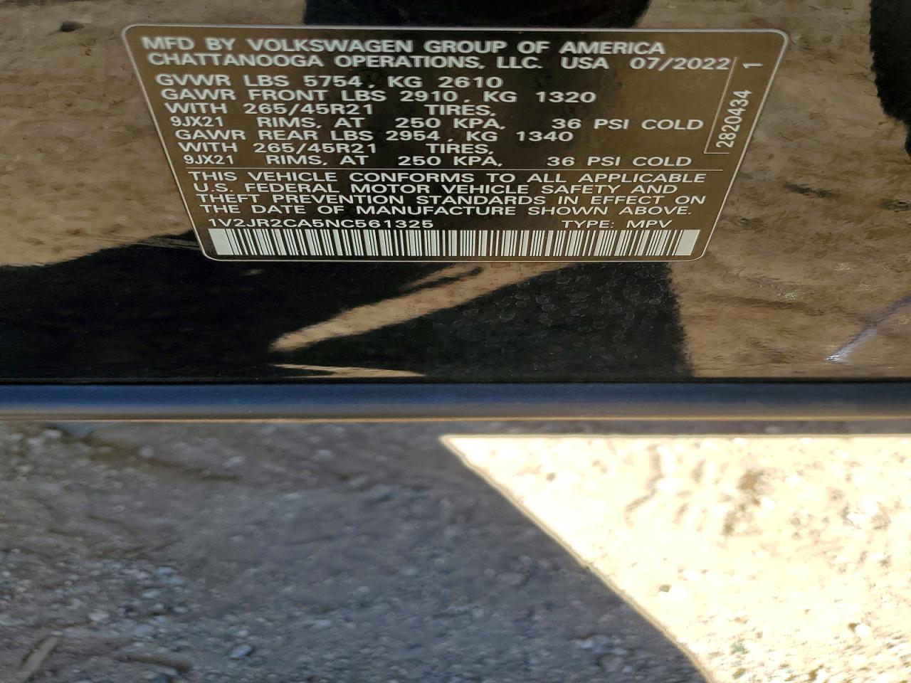 VOLKSWAGEN ATLAS 2022 — 14