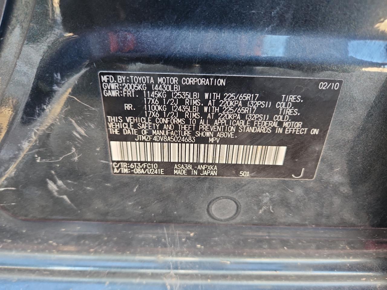 TOYOTA RAV4 2010 — 14