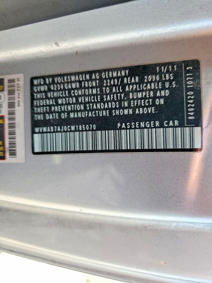 VOLKSWAGEN GOLF 2012 — 13