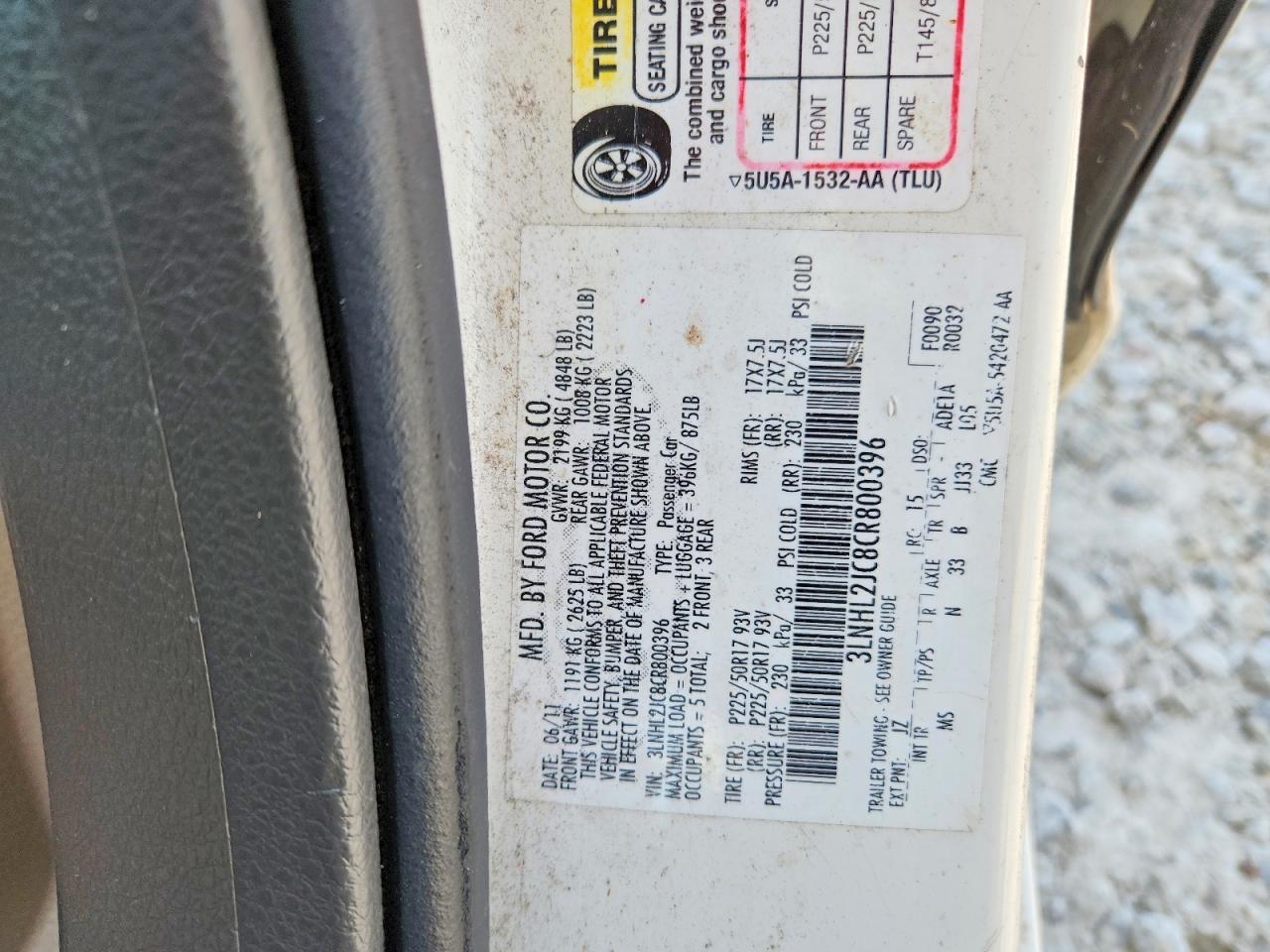 LINCOLN MKZ 2012 — 13