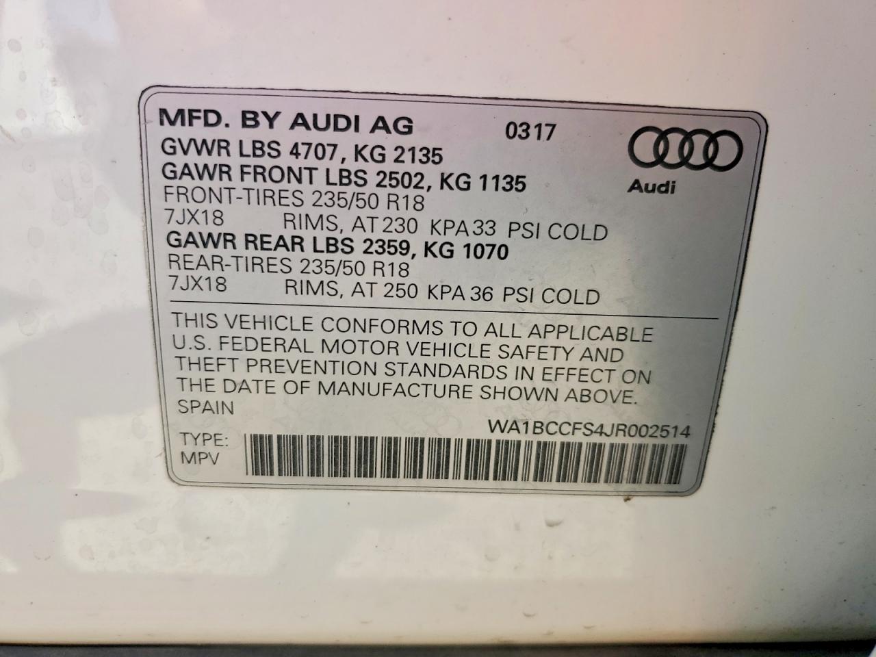 AUDI Q3 2018 — 13
