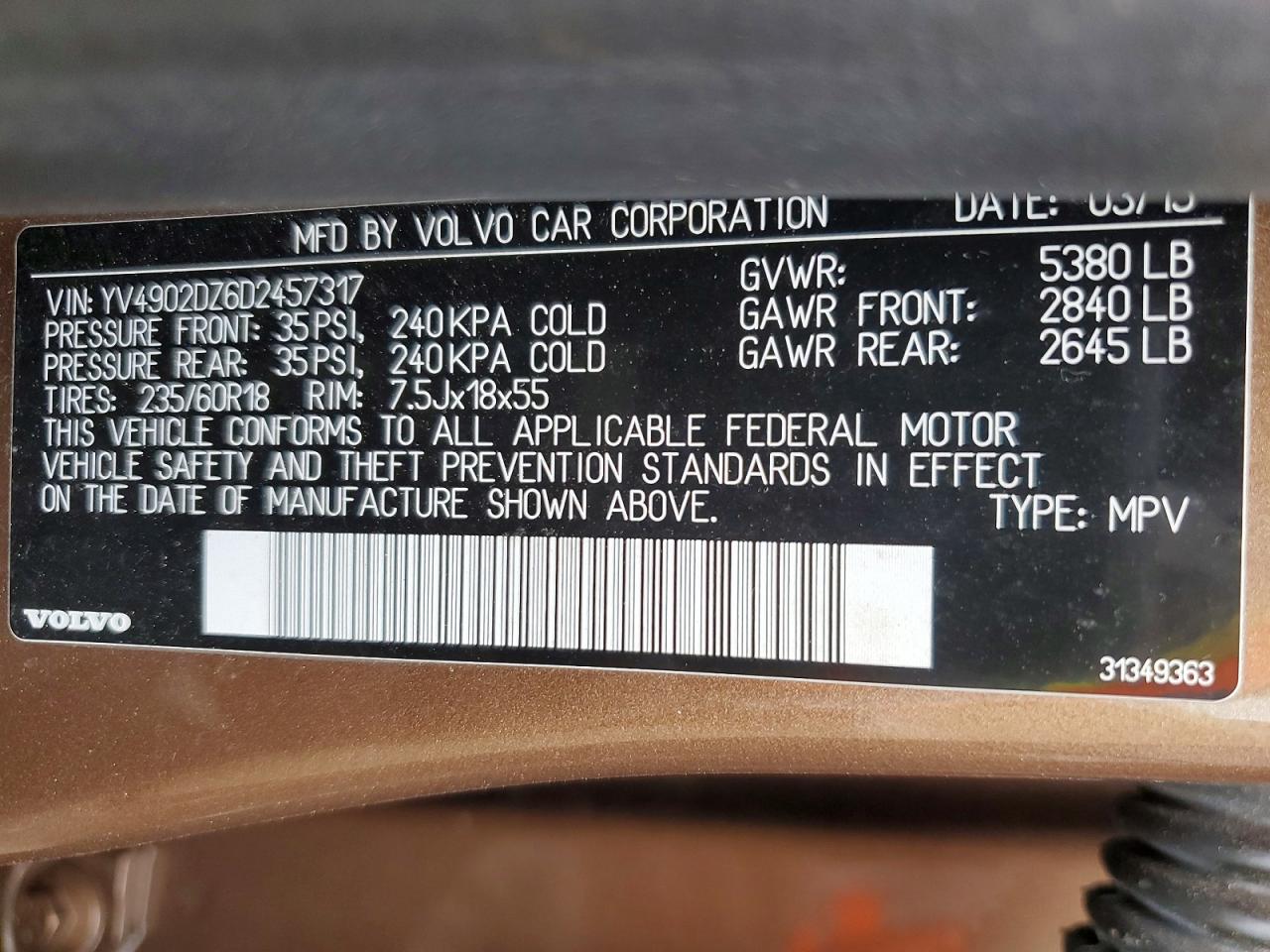 VOLVO XC60 2013 — 14