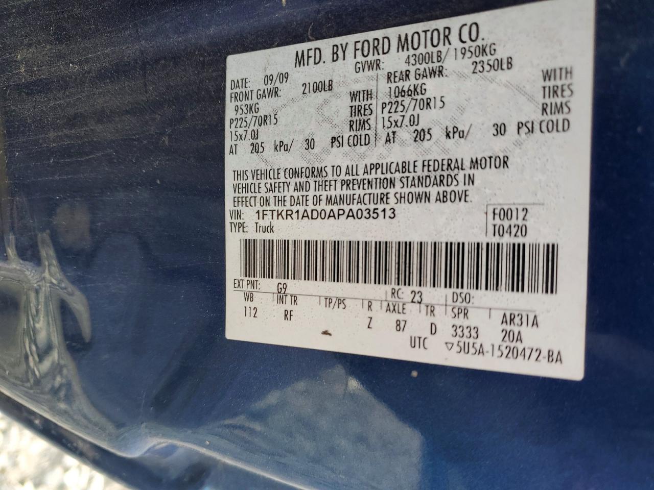 FORD RANGER 2010 — 13