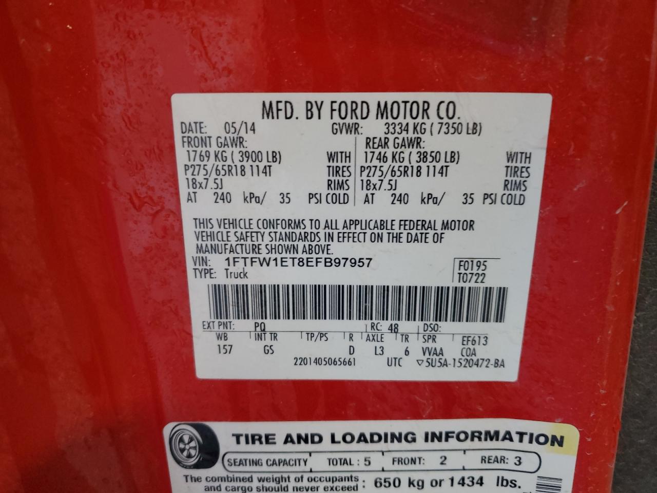 FORD F150 2014 — 13