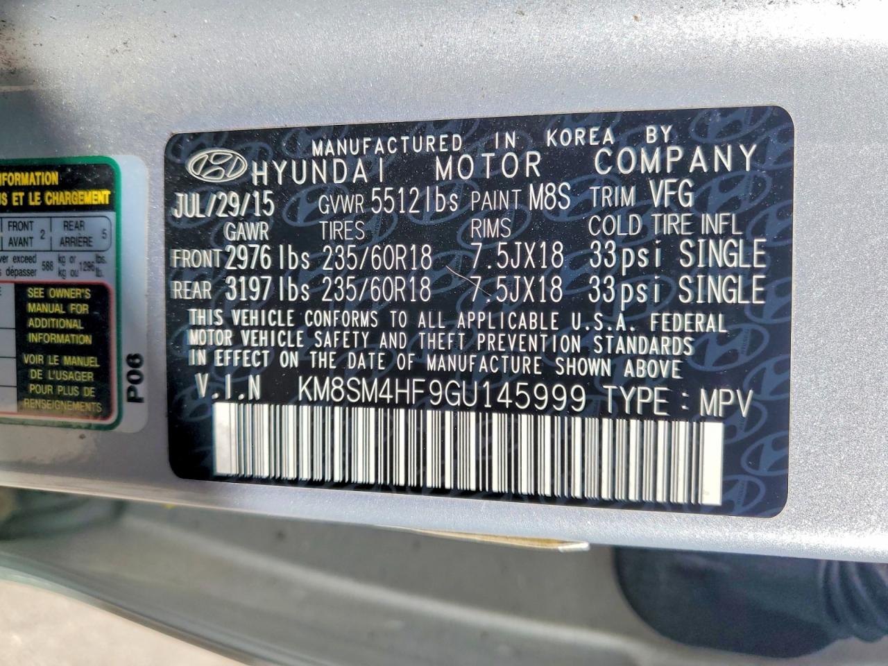 HYUNDAI SANTA FE 2016 — 14