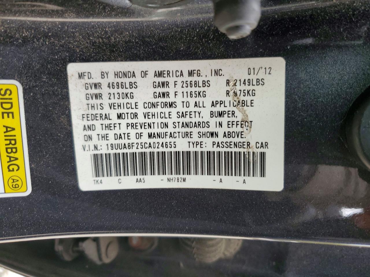ACURA TL 2012 — 13