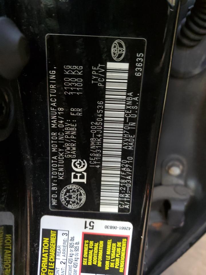 TOYOTA CAMRY 2018 — 13