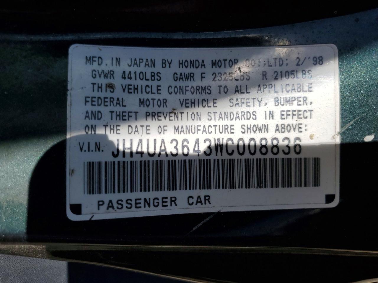 ACURA 3.2TL 1998 — 14