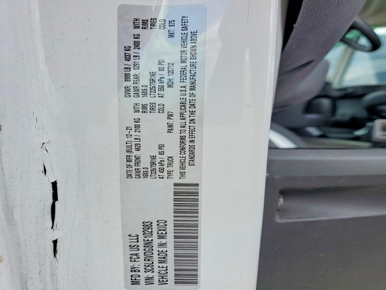 RAM PROMASTER 2500 2022 — 15