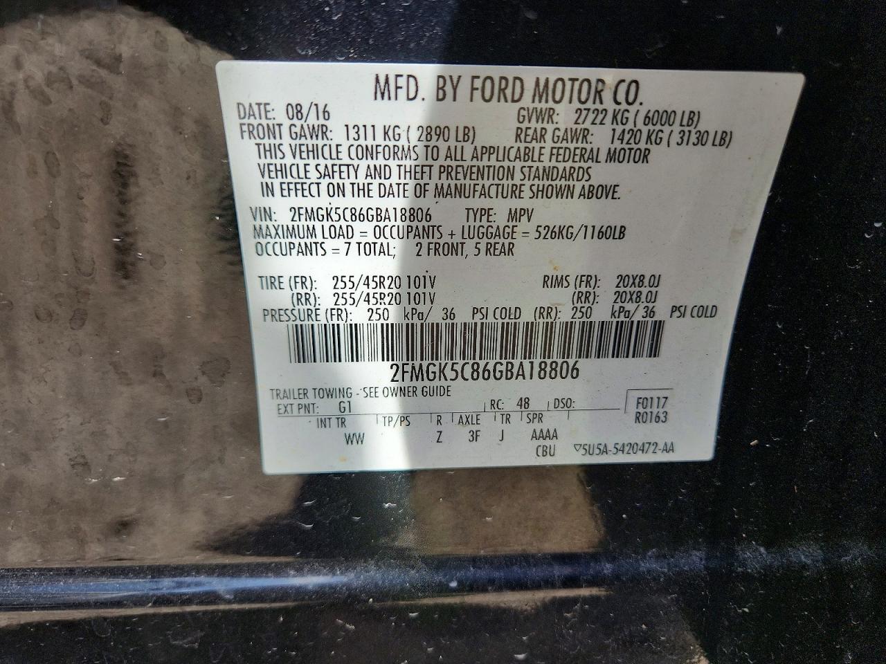 FORD FLEX 2016 — 14