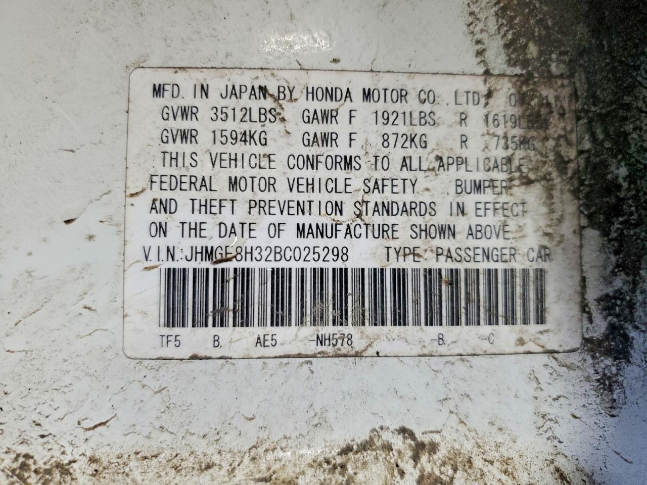 HONDA FIT 2011 — 14