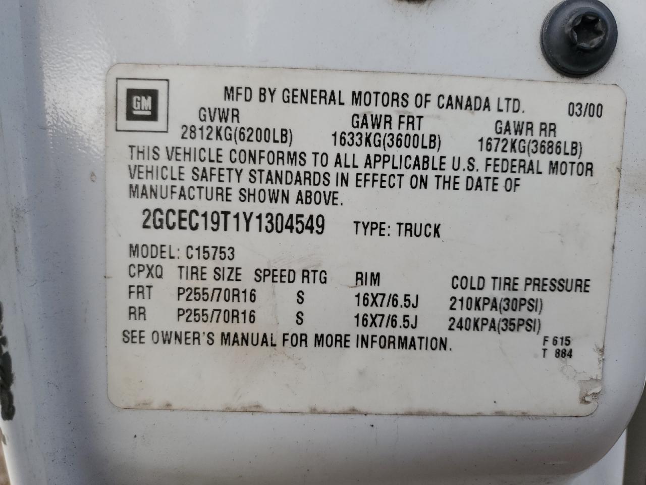 CHEVROLET SILVERADO 2000 — 14