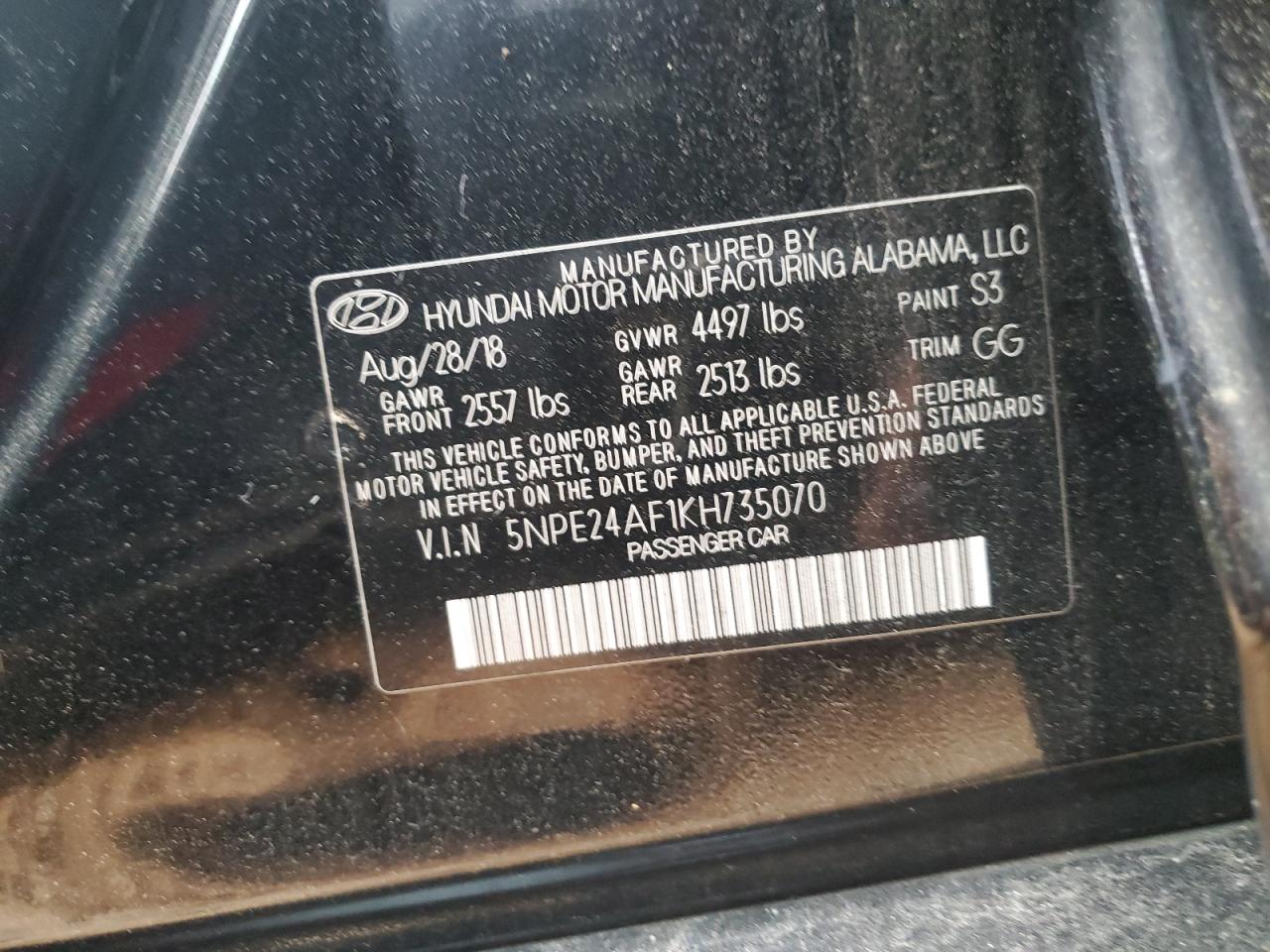 HYUNDAI SONATA 2019 — 13