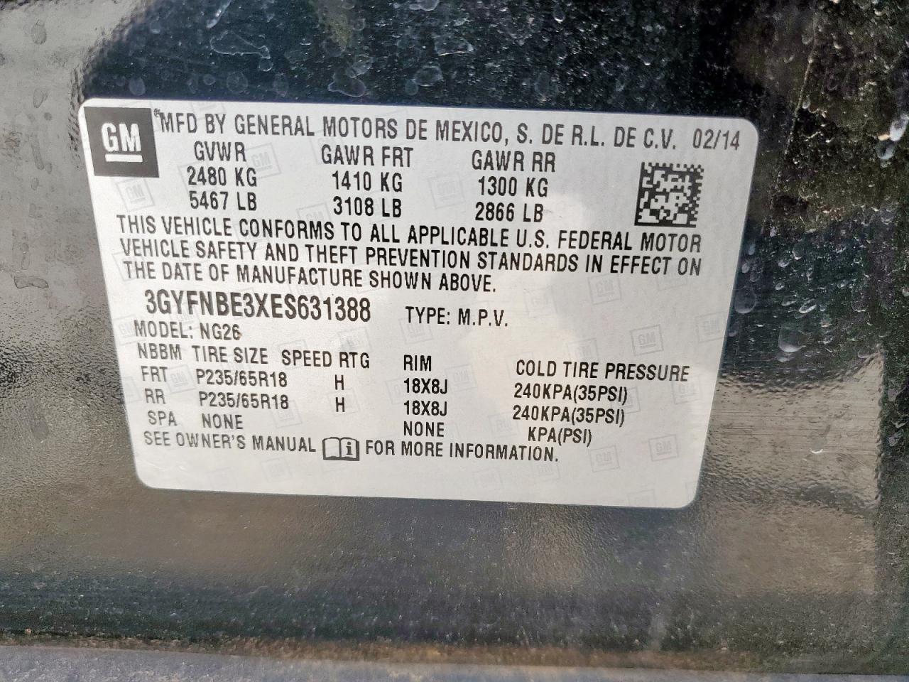 CADILLAC SRX 2014 — 15