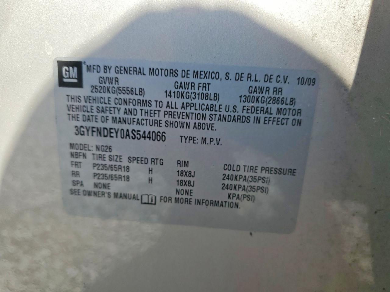 CADILLAC SRX 2010 — 14