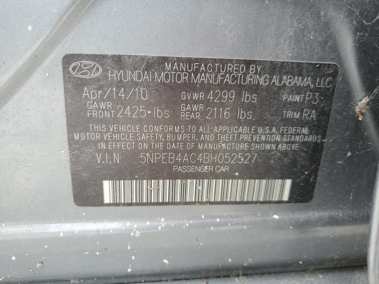 HYUNDAI SONATA 2011 — 13