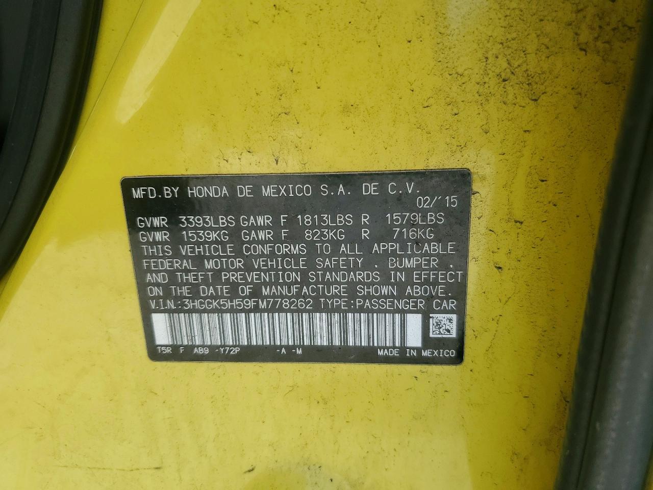 HONDA FIT 2015 — 13