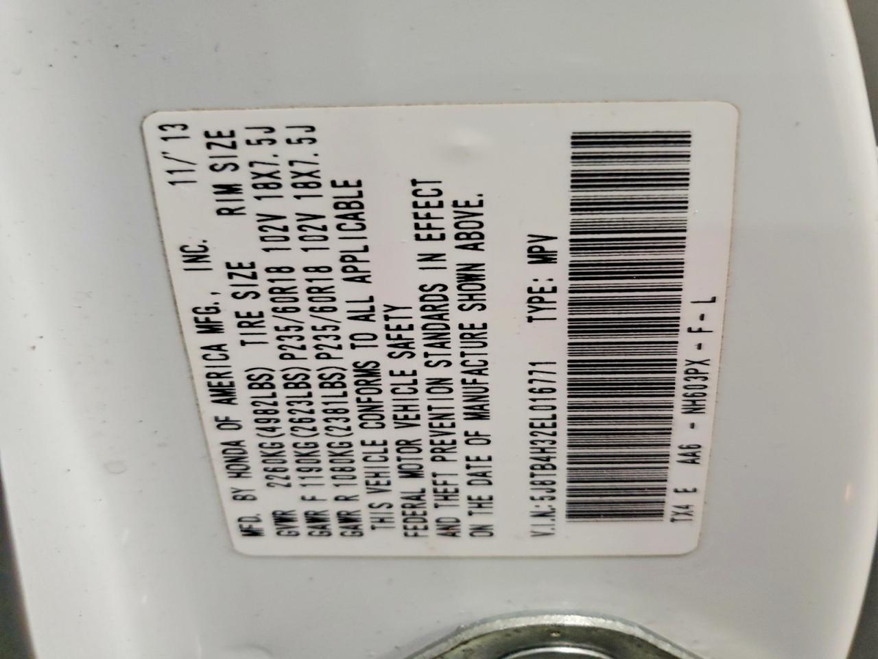 ACURA RDX 2014 — 14