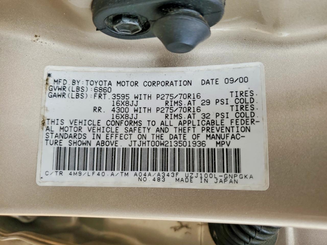 LEXUS LX 470 2001 — 14