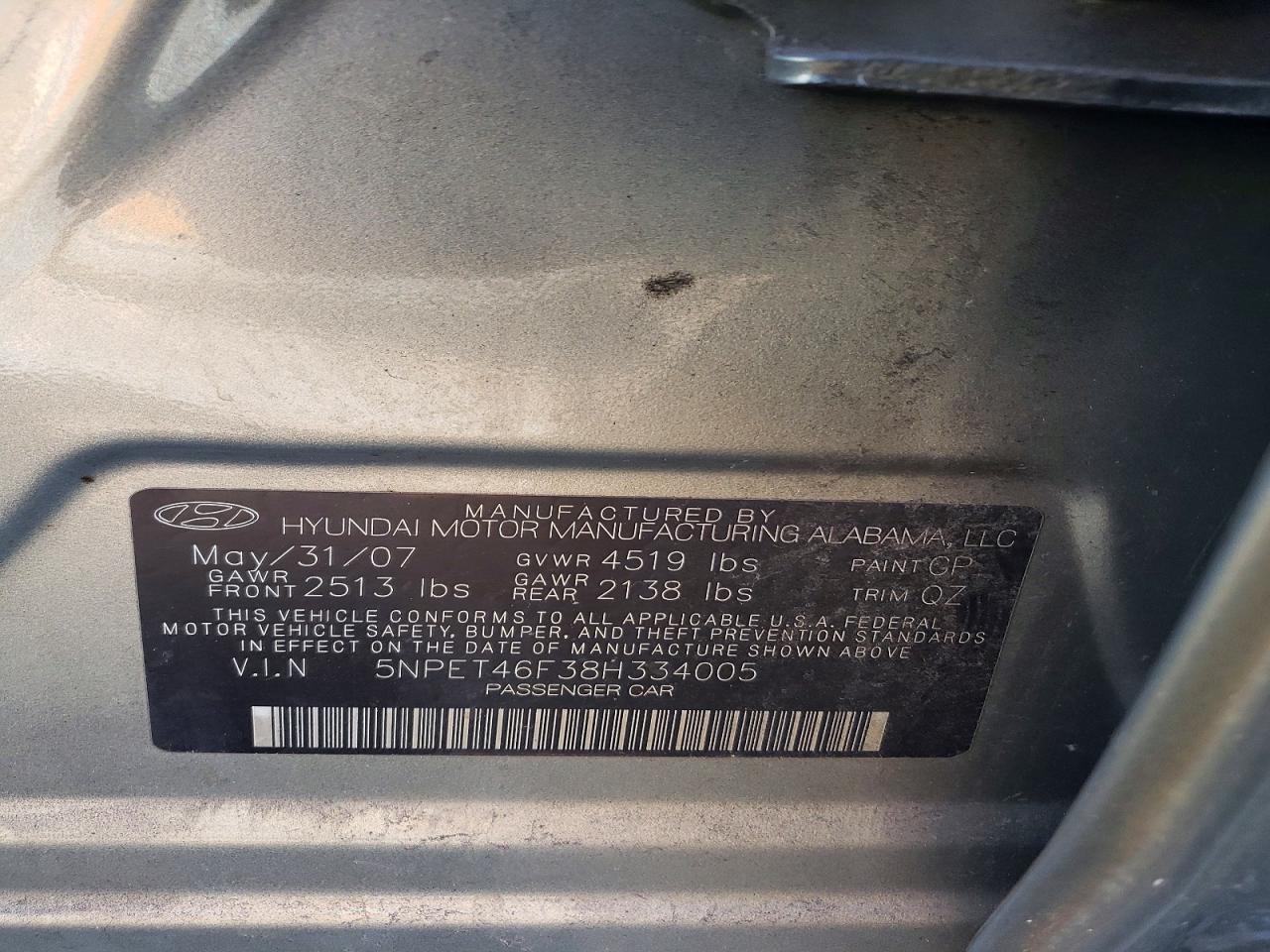 HYUNDAI SONATA 2008 — 13