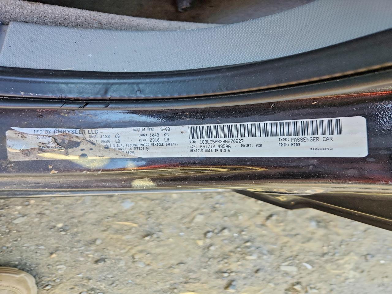 CHRYSLER SEBRING 2008 — 13