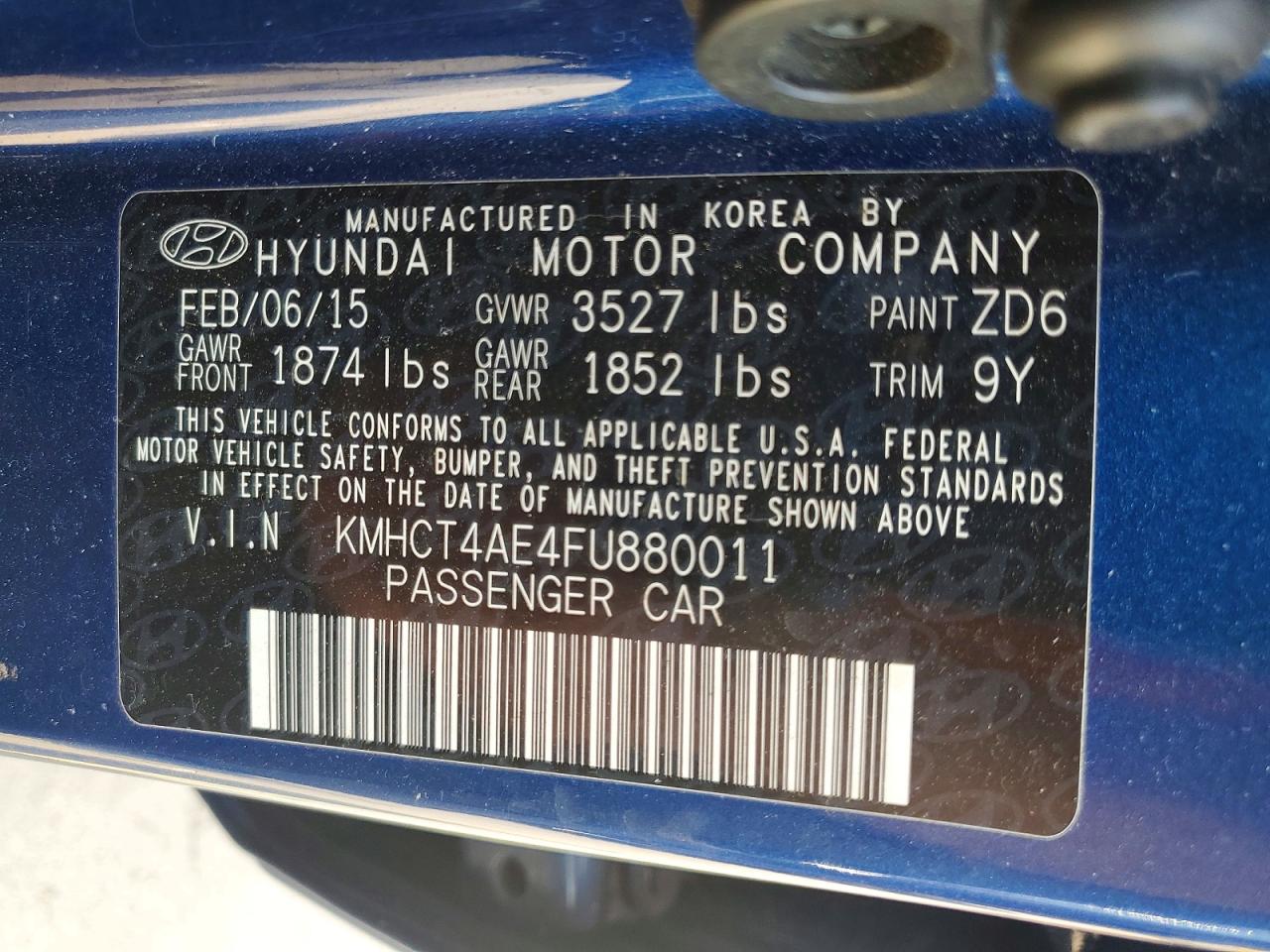 HYUNDAI ACCENT 2015 — 13