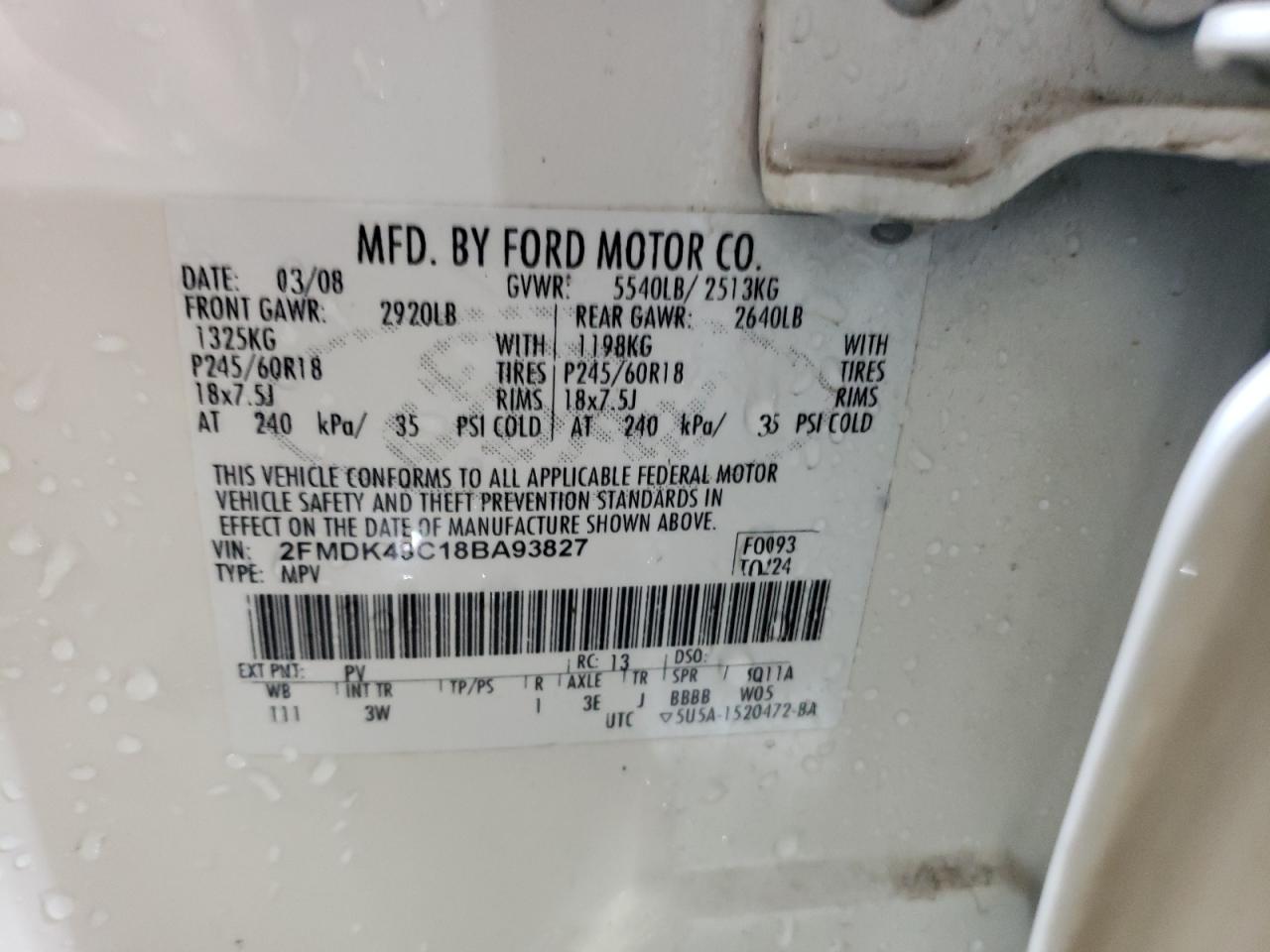 FORD EDGE 2008 — 15