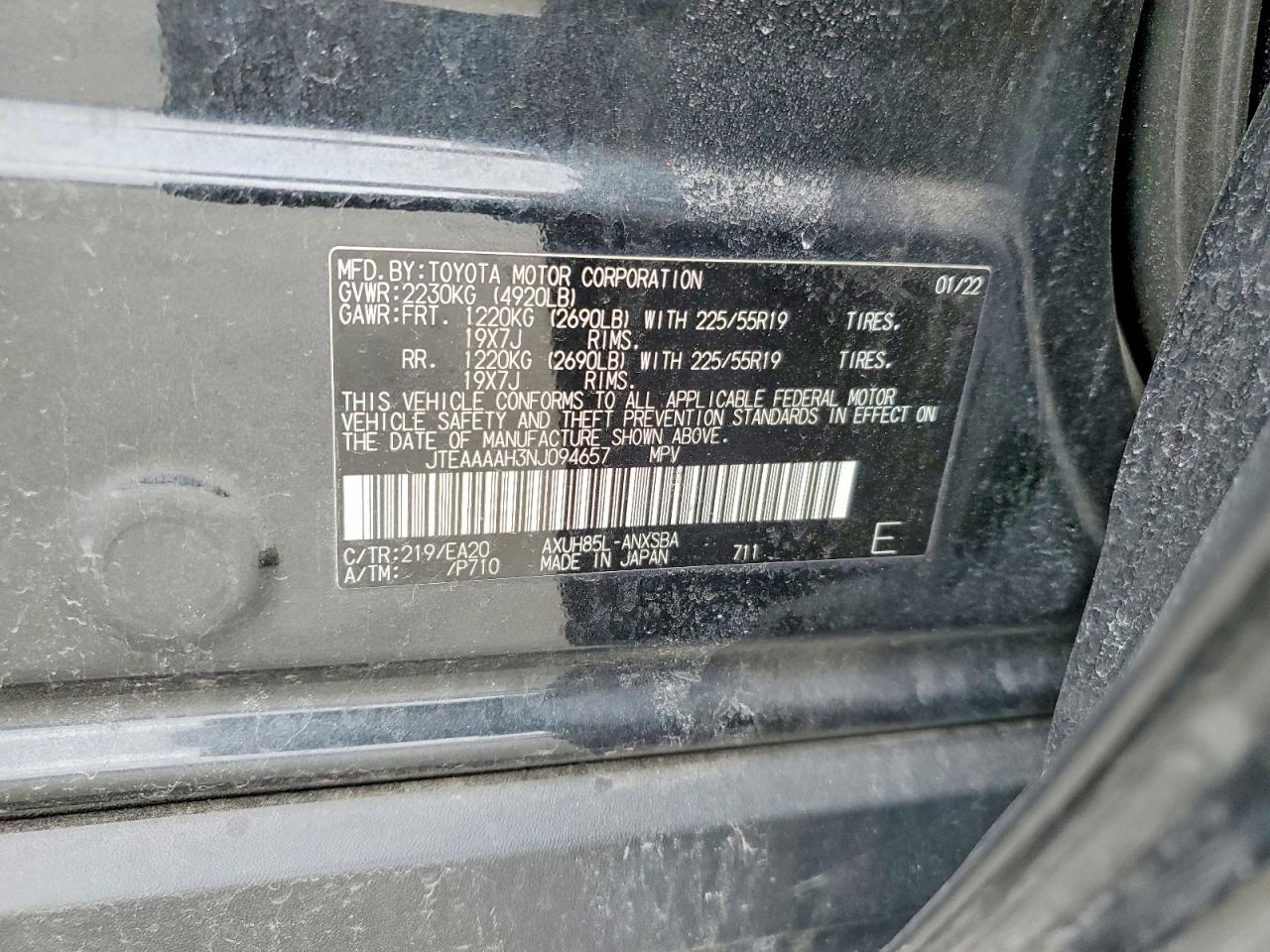 TOYOTA VENZA 2022 — 13