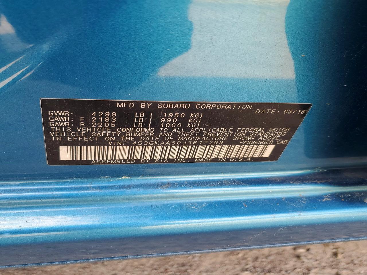 SUBARU IMPREZA 2018 — 14