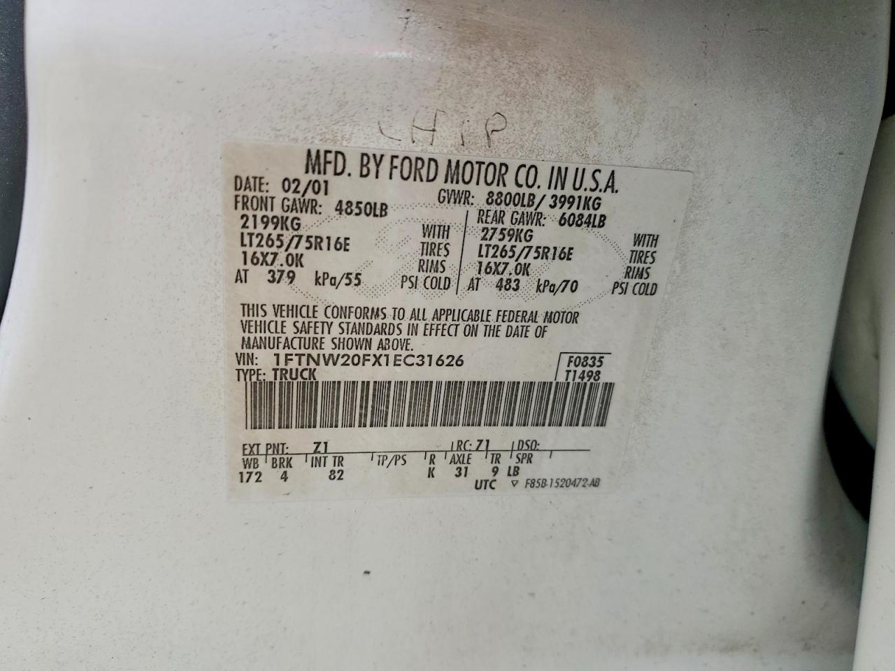 FORD F250 2001 — 15
