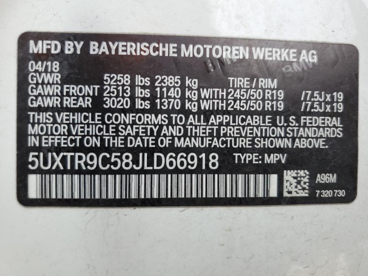 BMW X3 XDRIVE30I 2018 — 14