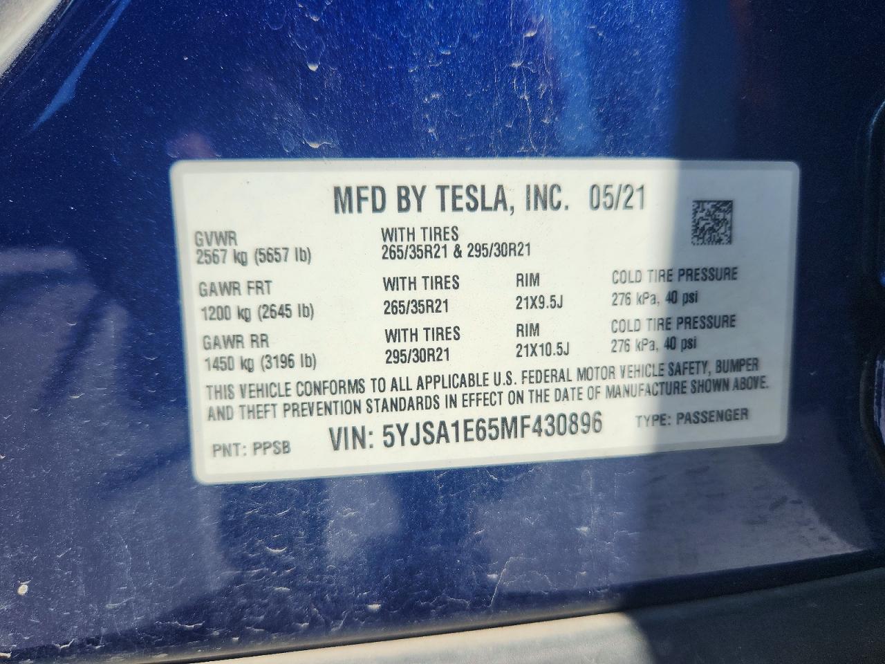 TESLA MODEL S 2021 — 14