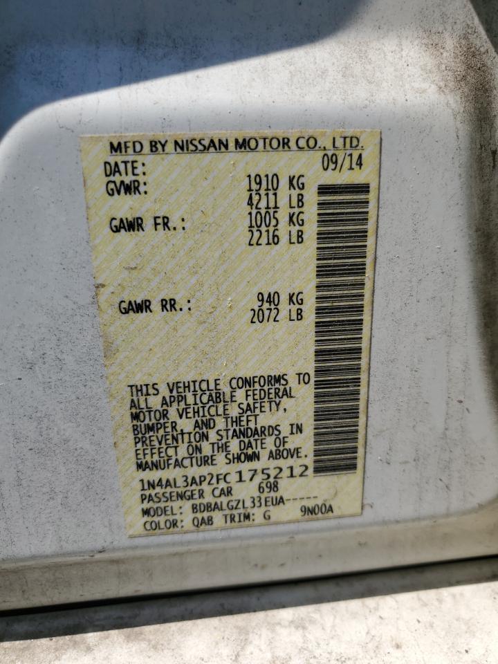NISSAN ALTIMA 2015 — 14