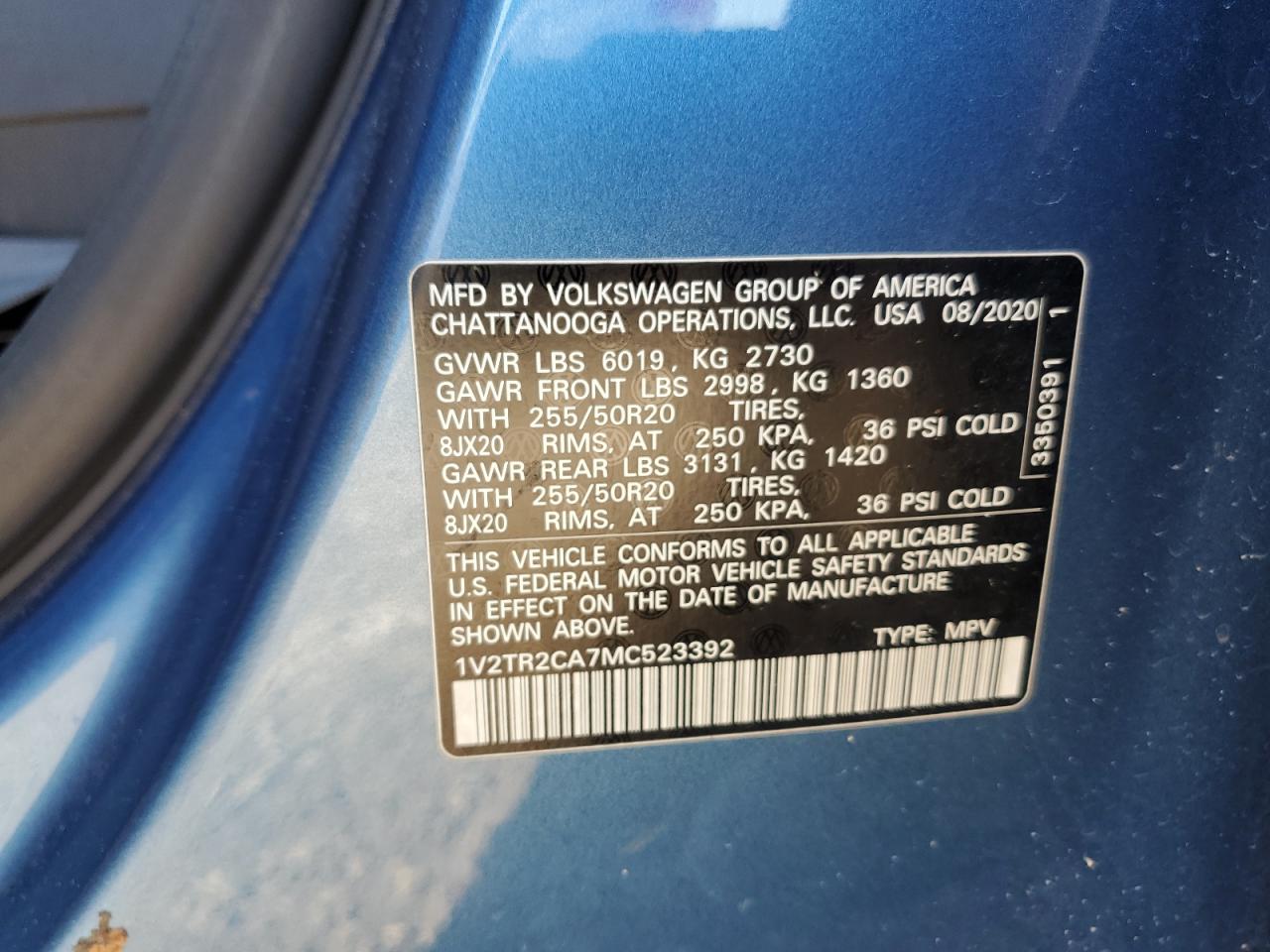VOLKSWAGEN ATLAS 2021 — 14