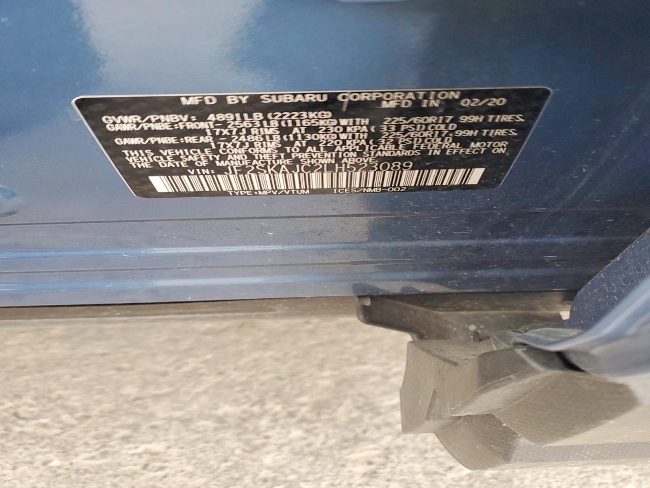 SUBARU FORESTER 2020 — 14