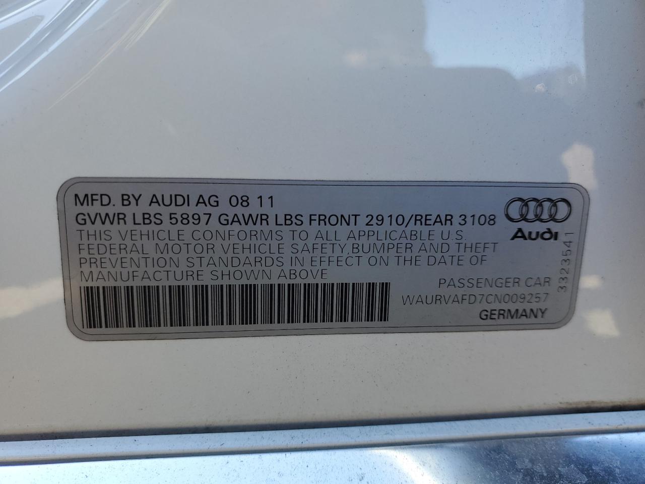 AUDI A8 2012 — 13