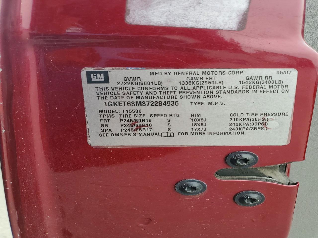 GMC ENVOY 2007 — 14