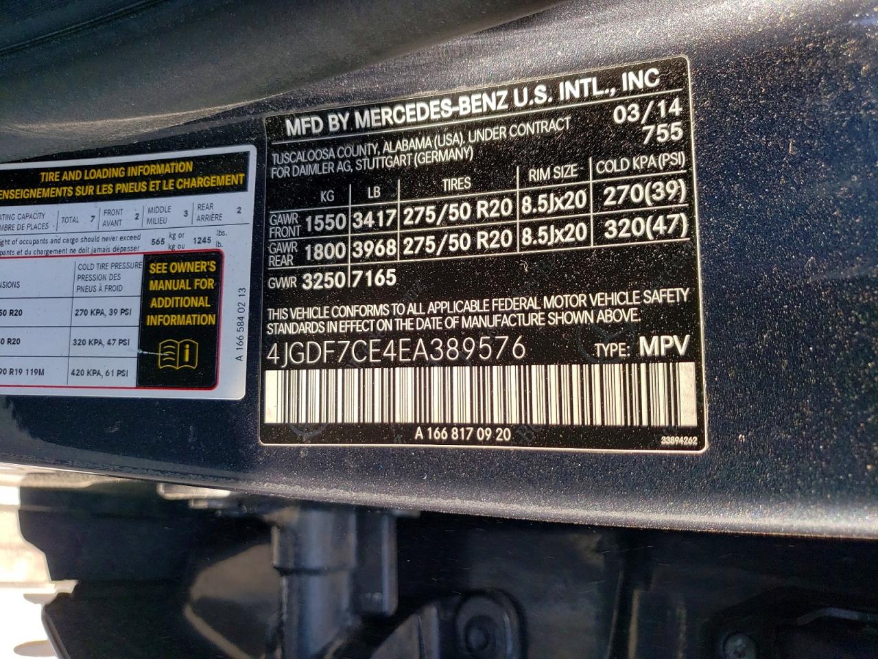 MERCEDES-BENZ GL 2014 — 14