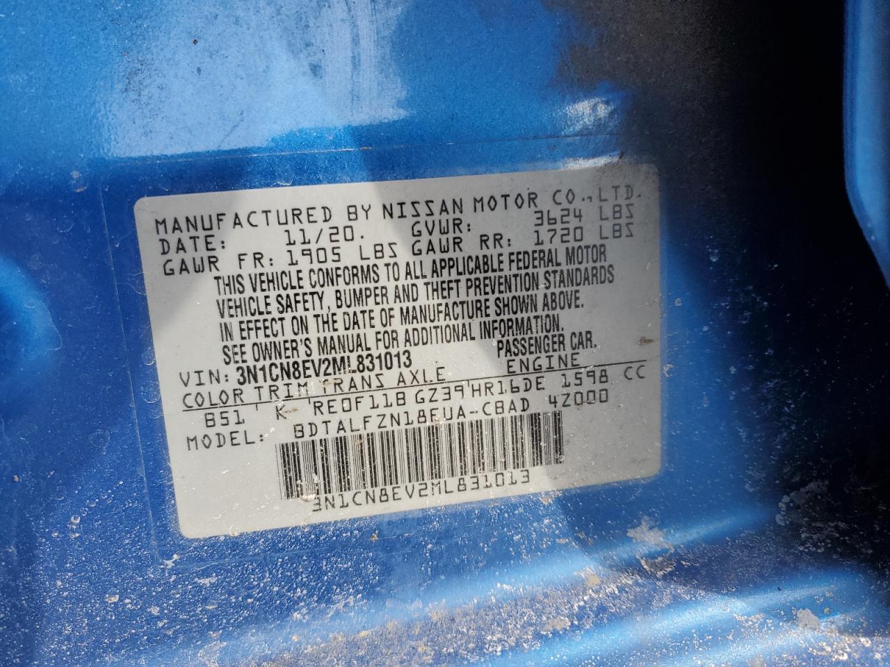 NISSAN VERSA 2021 — 13