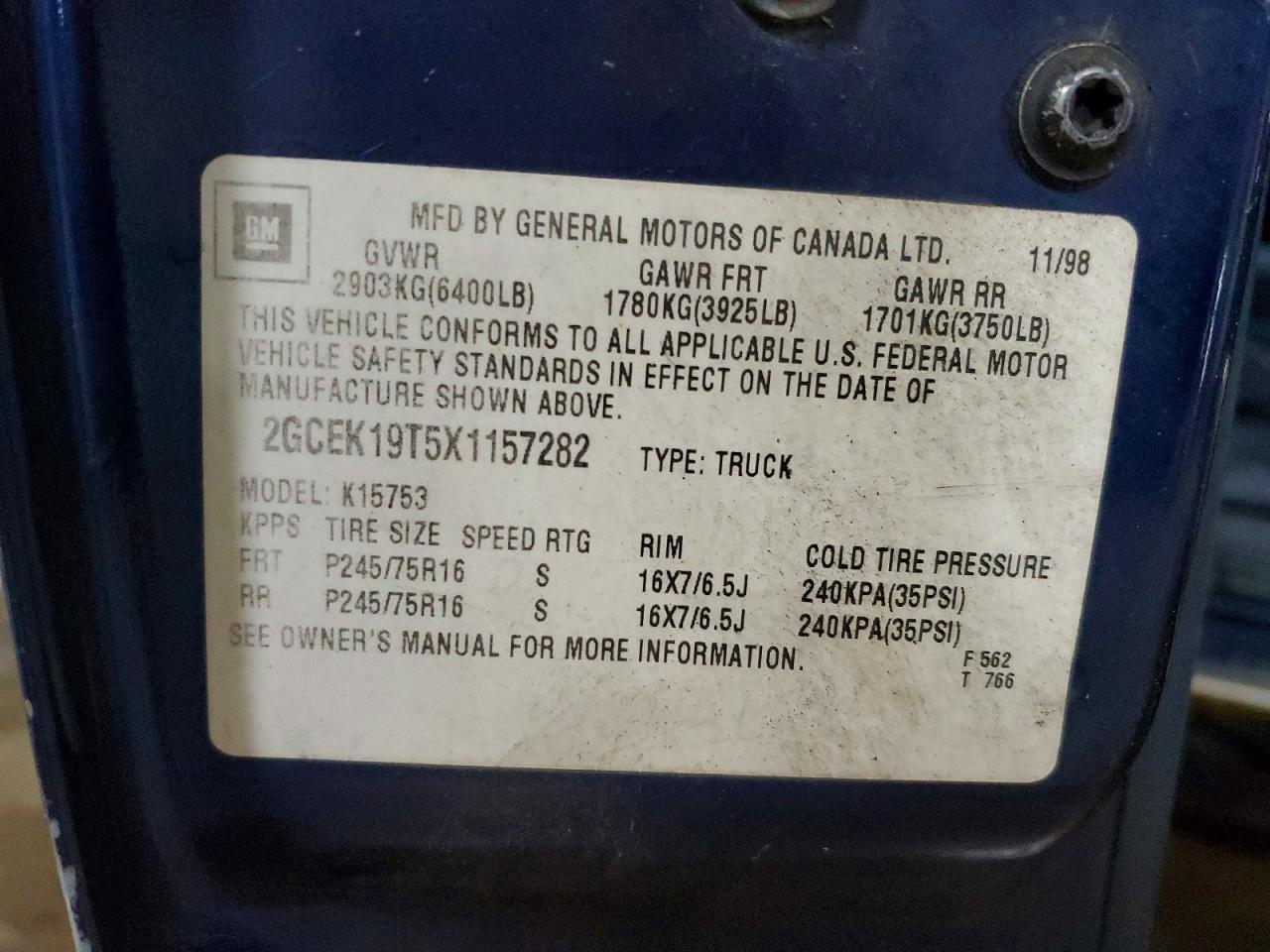 CHEVROLET SILVERADO 1999 — 13