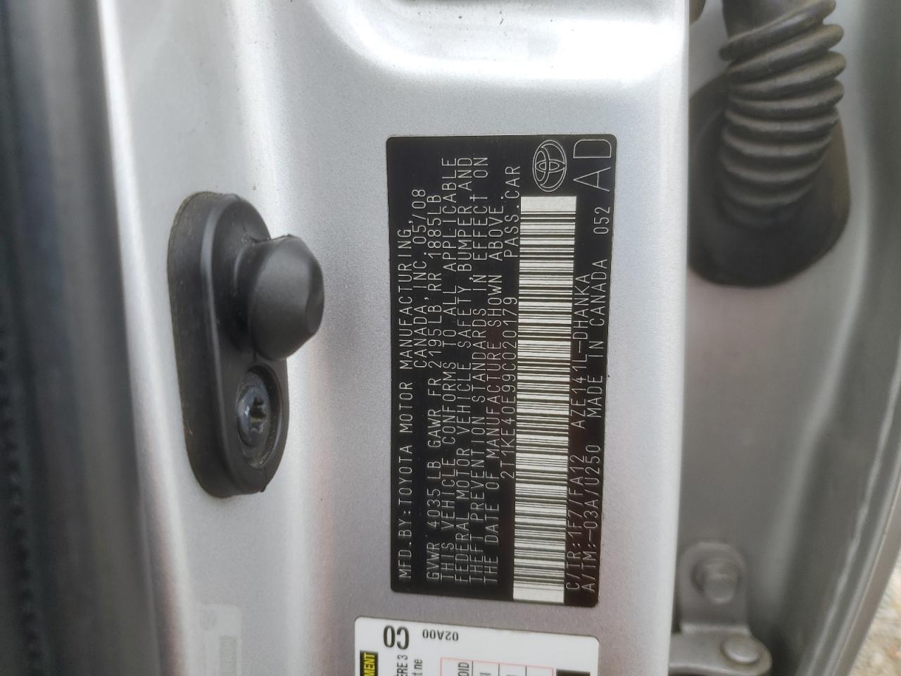 TOYOTA MATRIX 2009 — 15