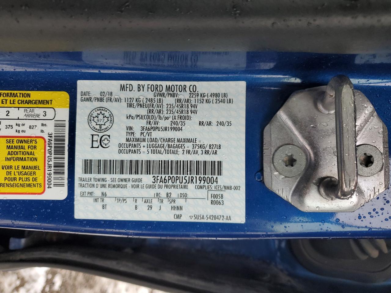 FORD FUSION 2018 — 14
