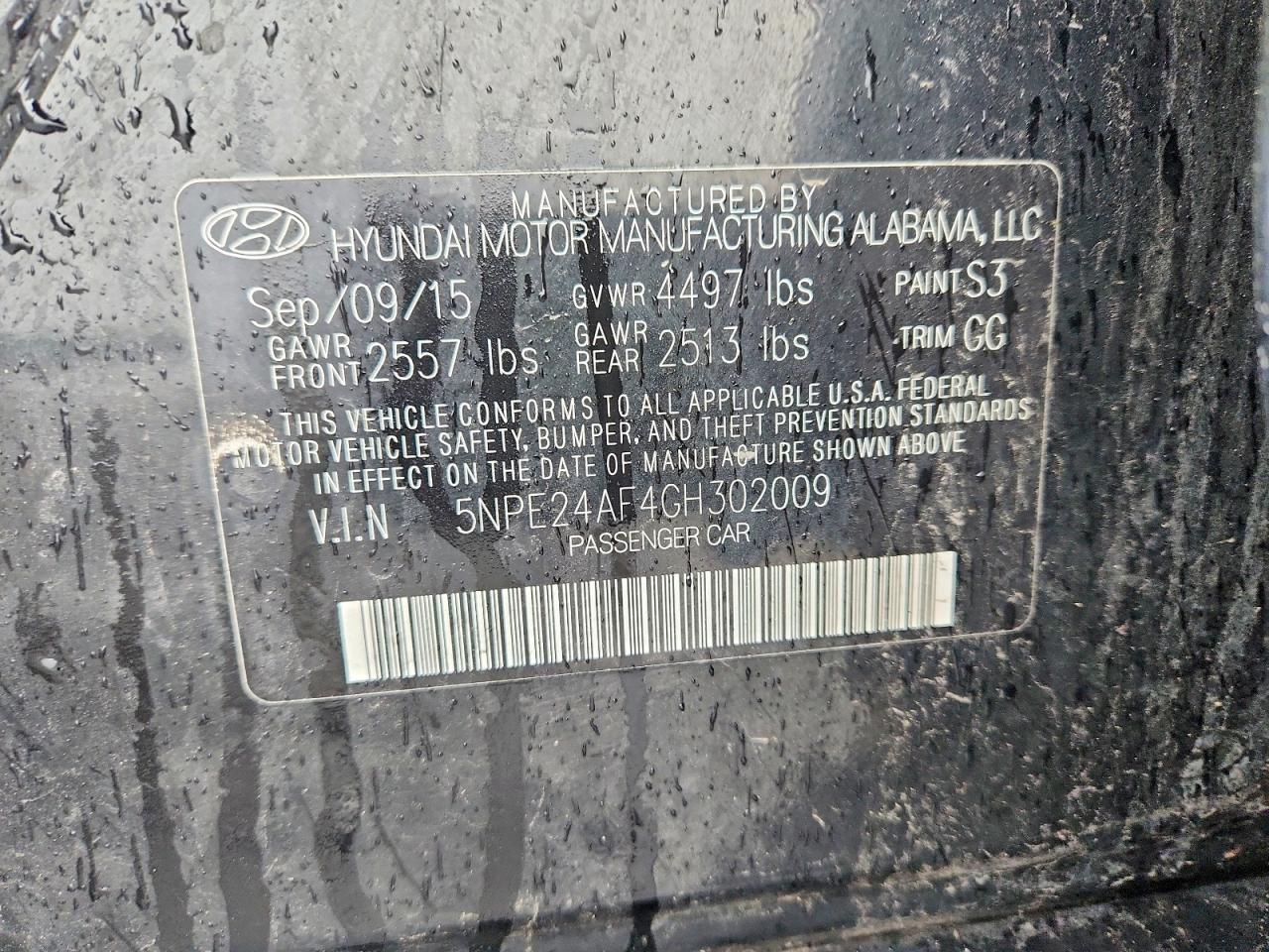 HYUNDAI SONATA 2016 — 13