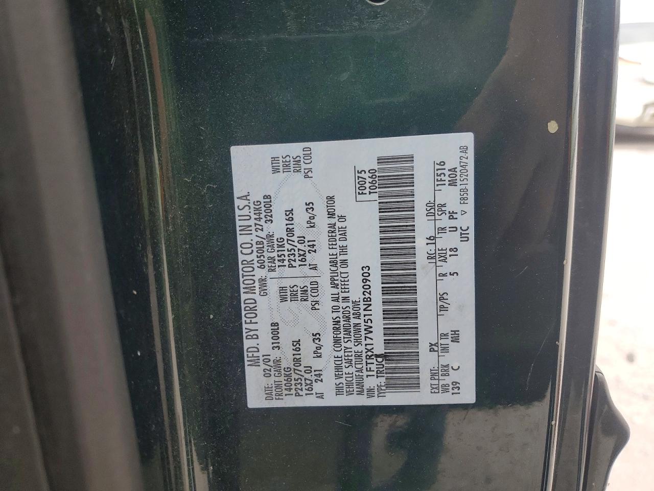 FORD F150 2001 — 13