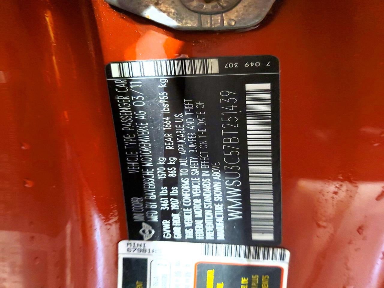MINI COOPER 2011 — 13