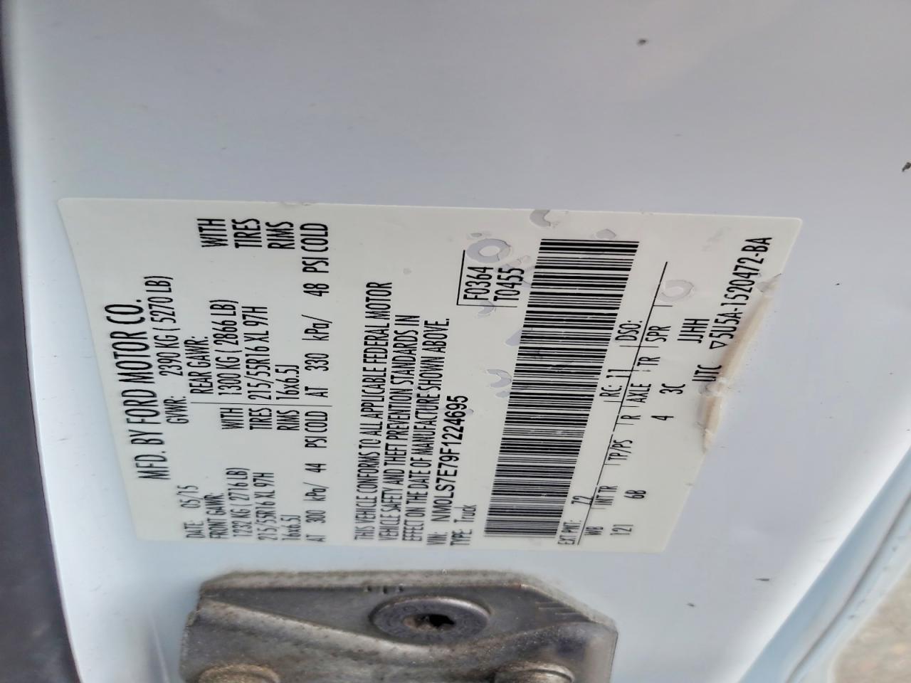 FORD TRANSIT CONNECT 2015 — 13