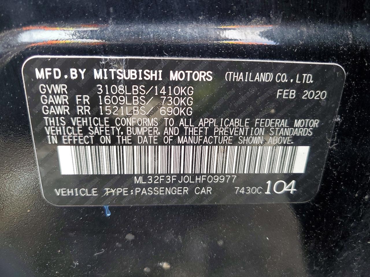 MITSUBISHI MIRAGE 2020 — 13