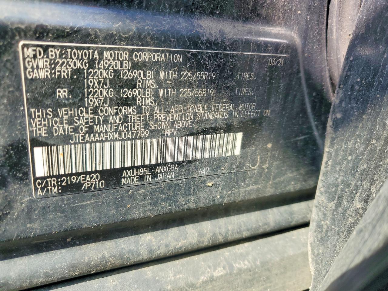 TOYOTA VENZA 2021 — 14